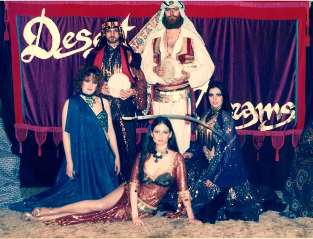 Desert Dreams Belly Dance Troupe 1985 - Kathy Grimm, Dennis Grimm, John Ohlson, Christine Winters, Kristine Stadler